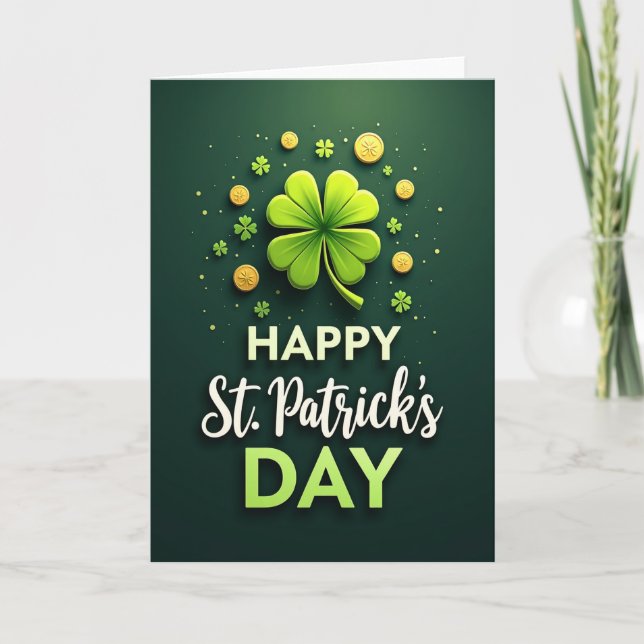 Emerald Clover Pattern Card (Front)