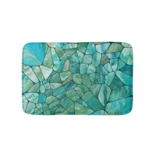 Emerald Coast Marble cells abstract art Bath Mat