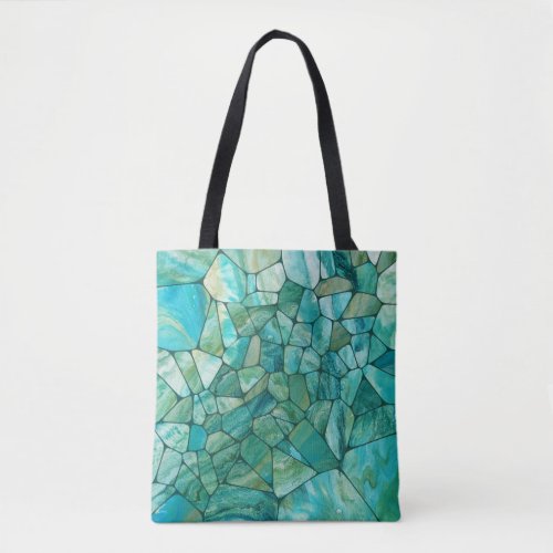 Emerald Coast Marble cells abstract art Tote Bag