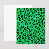 Emerald Color Leopard Print Pattern. (Front/Back)