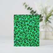 Emerald Color Leopard Print Pattern. (Standing Front)