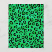 Emerald Color Leopard Print Pattern. (Front)
