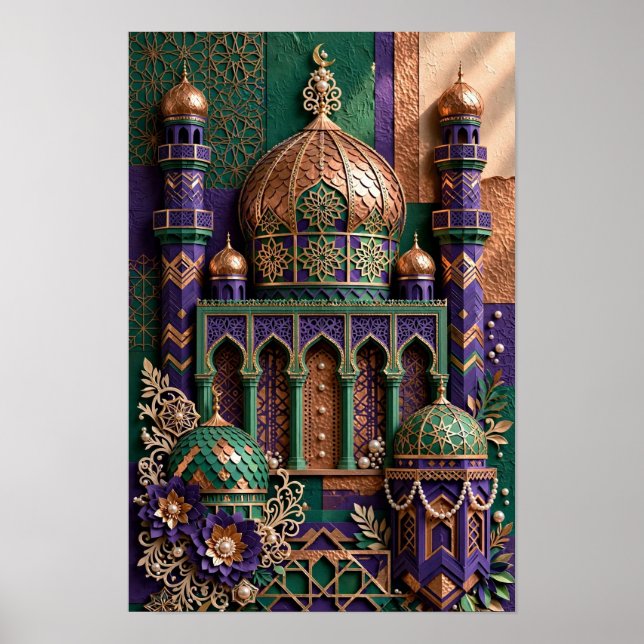 Emerald Copper Mosque Sanctuary  Poster (Front)