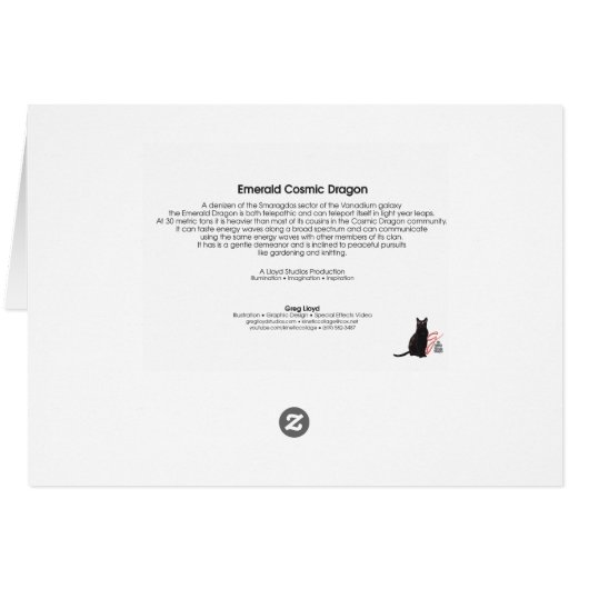 Emerald Cosmic Dragon (Back Horizontal)