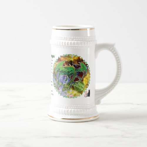 Emerald Cosmic Dragon Beer Stein