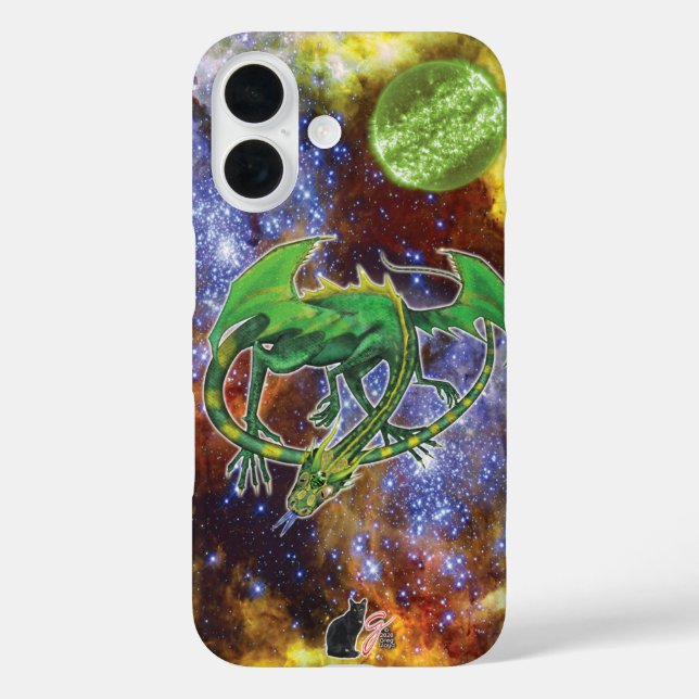 Emerald Cosmic Dragon Case-Mate iPhone Case (Back)