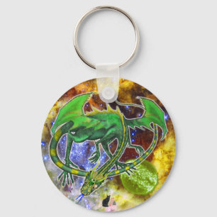 Emerald Cosmic Dragon  Keychain