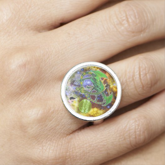 Emerald Cosmic Dragon  Ring (In Situ)