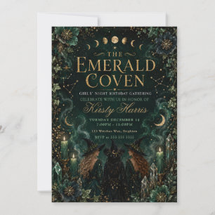 Emerald Coven Girls’ Night Birthday Invitation