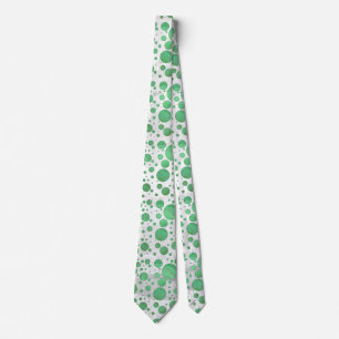 Emerald Cream Polka Dot Neck Tie