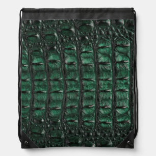 Emerald Crocodile Leather Luxury Exotic Skin Drawstring Bag