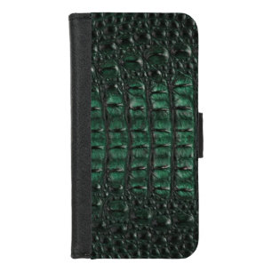Emerald Crocodile Leather Luxury Exotic Skin iPhone 8/7 Wallet Case
