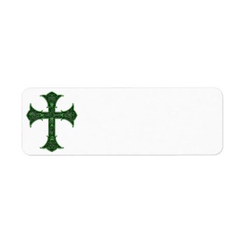 Emerald Cross Label by SteelCrossGraphics at Zazzle