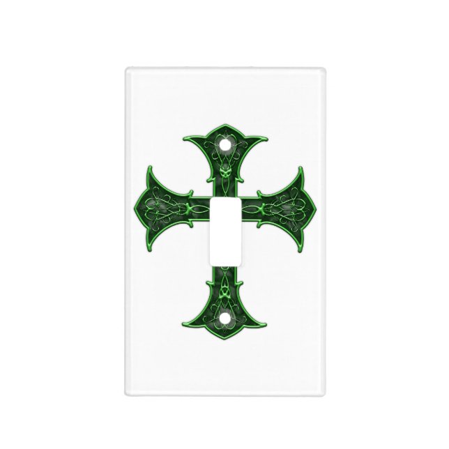 Emerald Cross Light Switch Cover (Front)