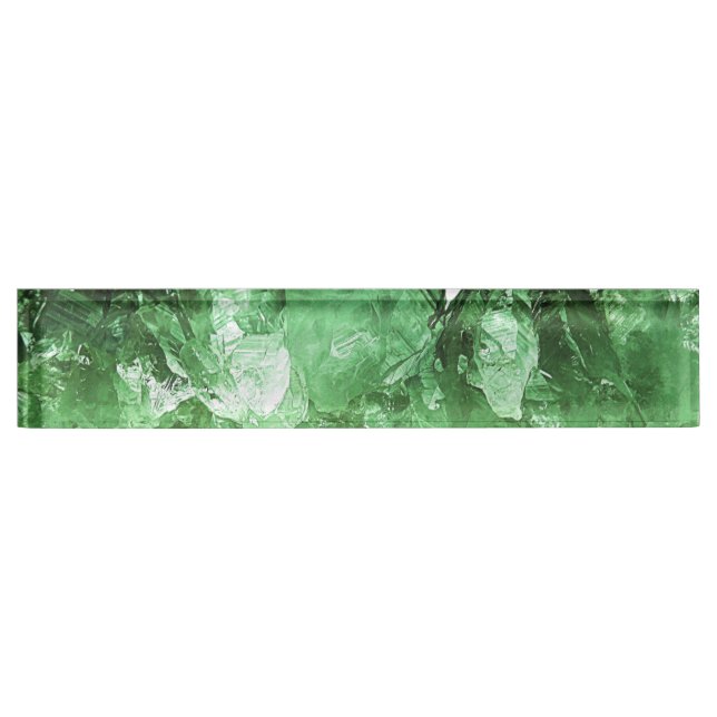 Emerald Crystal Desk Name Plate (Front)