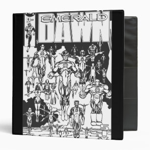 Emerald Dawn Cover, Black and White 3 Ring Binder