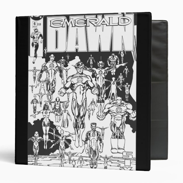 Emerald Dawn Cover, Black and White 3 Ring Binder (Front/Inside)