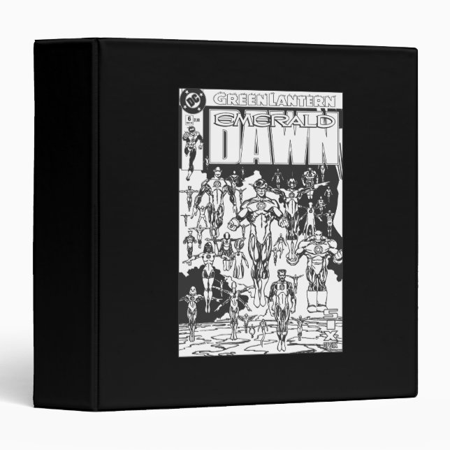 Emerald Dawn Cover, Black and White 3 Ring Binder (Front/Spine)