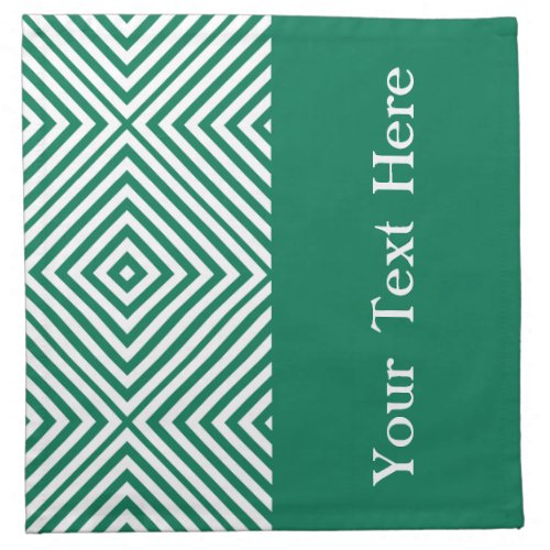 Emerald Diamond Chevron wtext at  Emporiomoffa Napkin