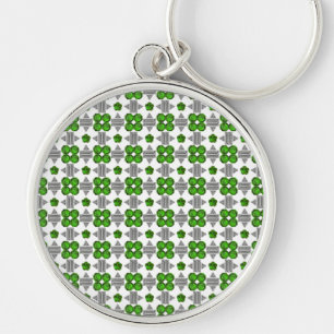 Emerald Diamond Gemstone Art, Green Keychain