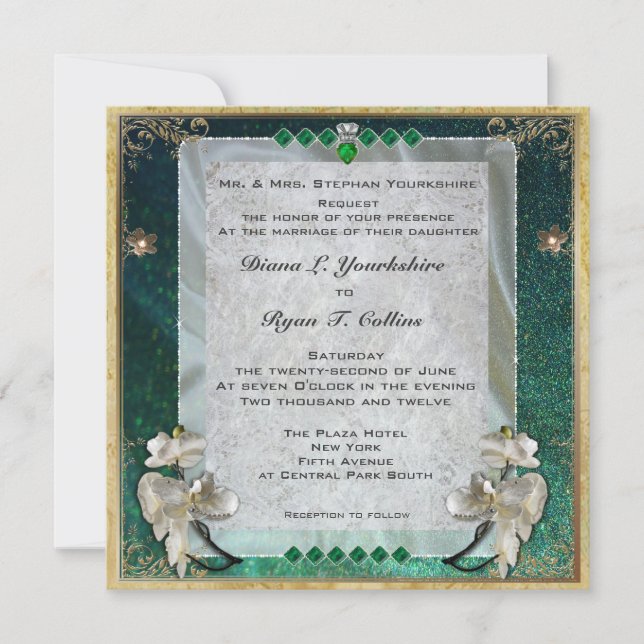 Emerald Diamond Invitation (Front)