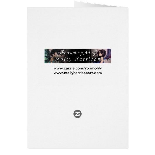 Emerald Dragon Fantasy Fairy Art (Back)