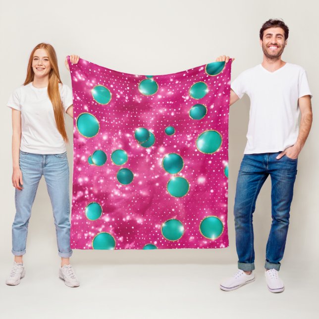 Emerald drops fleece blanket (In Situ)