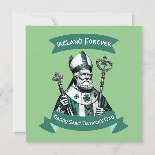 Emerald Elegance St Patricks Day Bishop card