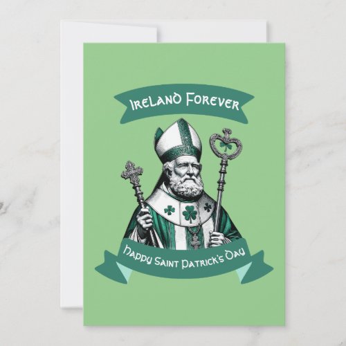 Emerald Elegance St Patricks Day Bishop Tribute Invitation
