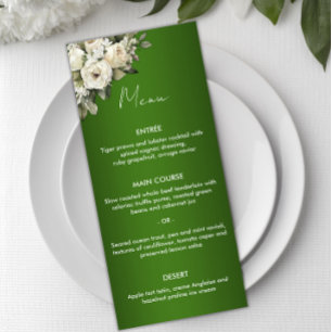 Emerald Elegance Wedding Menu