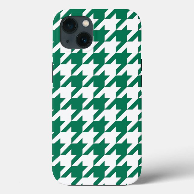 Emerald Elegant Houndstooth Case-Mate iPhone Case (Back)