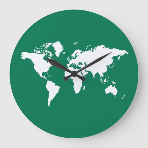 Emerald Elegant World Large Clock