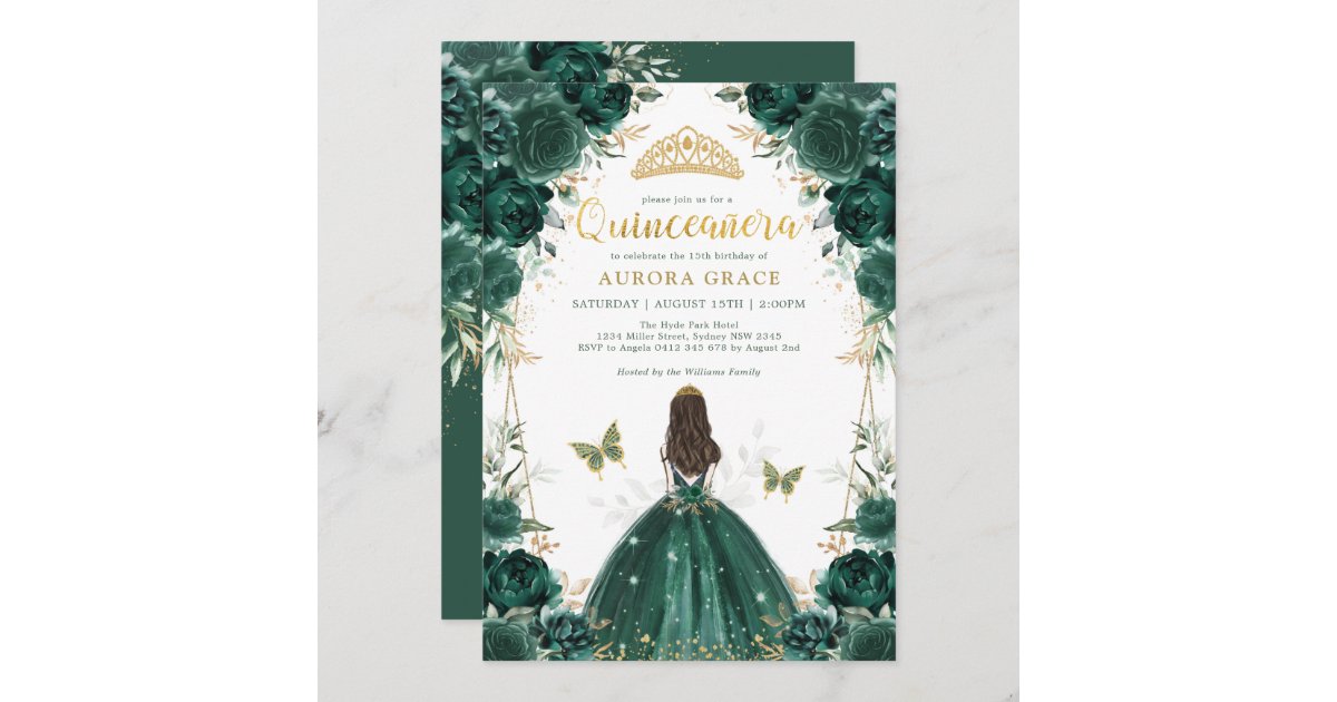 Enchanted quinceañera invitations