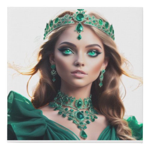  Emerald Enchantment Faux Canvas Print