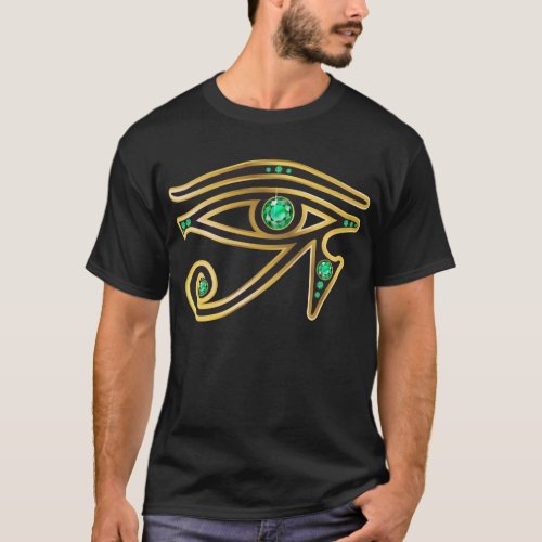 Emerald Eye of Ra in Gold T_Shirt