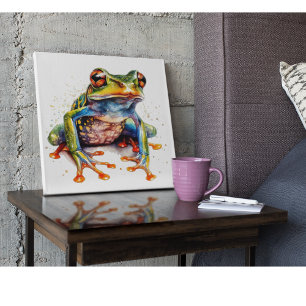 Emerald Eye Rainforest Frog Metal Print