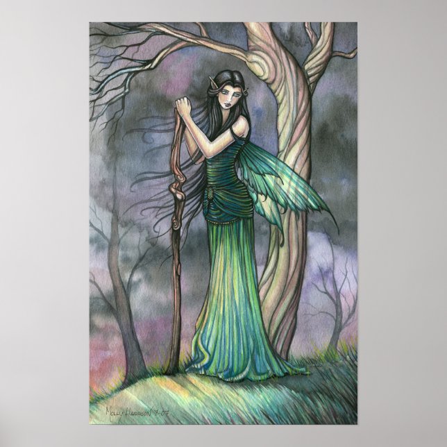 Emerald Fae Fairy Poster by Molly Harrison (Front)