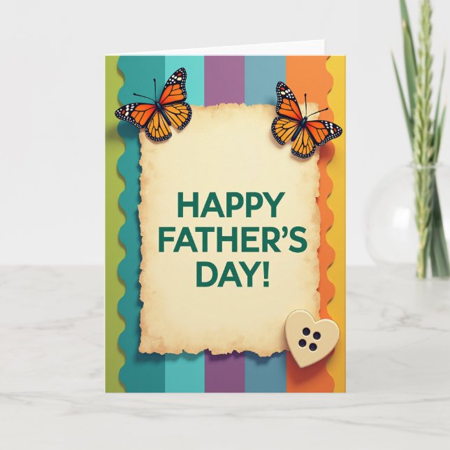 Emerald Fathers Day Scroll Card (Front)