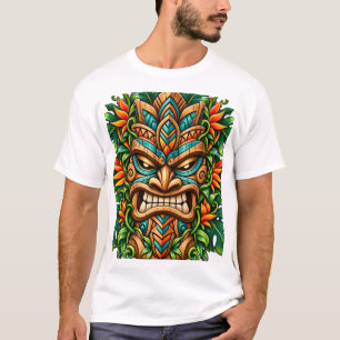 Emerald Fern Tiki Mask T-Shirt