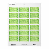 Emerald Floral Shamrocks Address Label (Full Sheet)