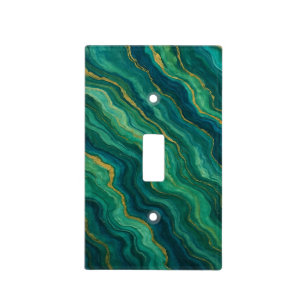 Emerald Flow Light Switch Cover