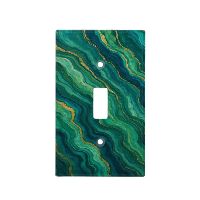 Emerald Flow Light Switch Cover (Front)