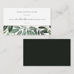 Emerald Forest Gilded ONLINE REPLY Enclosure Card