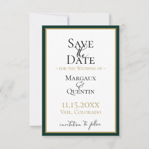 Emerald Forest Save The Date Announcement