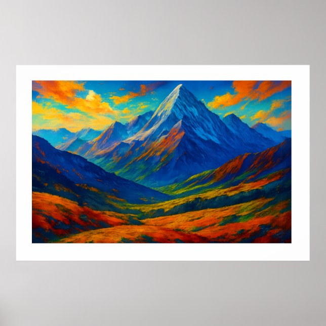 Emerald Forest Watercolor Canvas Poster (Front)