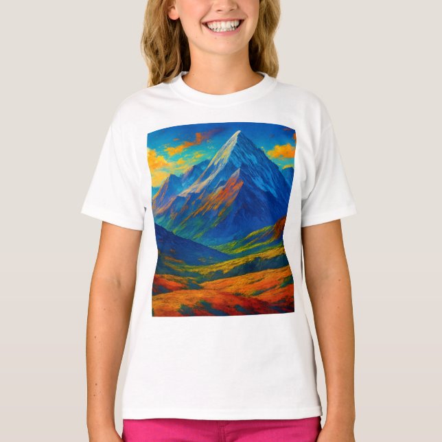 Emerald Forest Watercolor Canvas T-Shirt (Front)