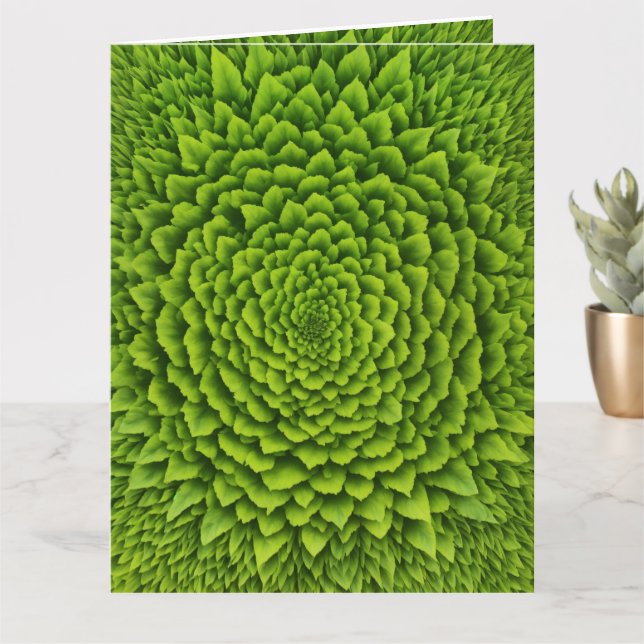 Emerald Fractal Bloom Card (Small Plant)