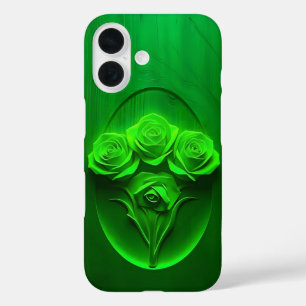 Emerald Framed Roses Art iPhone Case