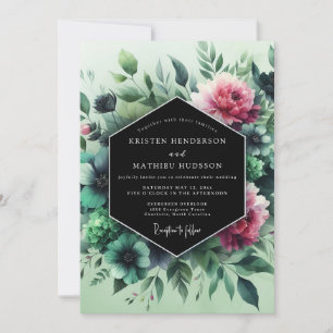 Emerald Fuchsia Vesper Wedding Invitation