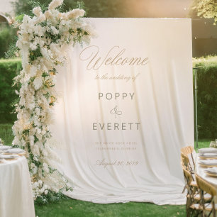 Emerald Garden Wedding Welcome Tapestry Sign